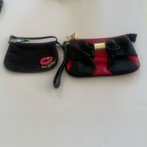 Betsey Johnson Red&Black Wristlet & Changepurse